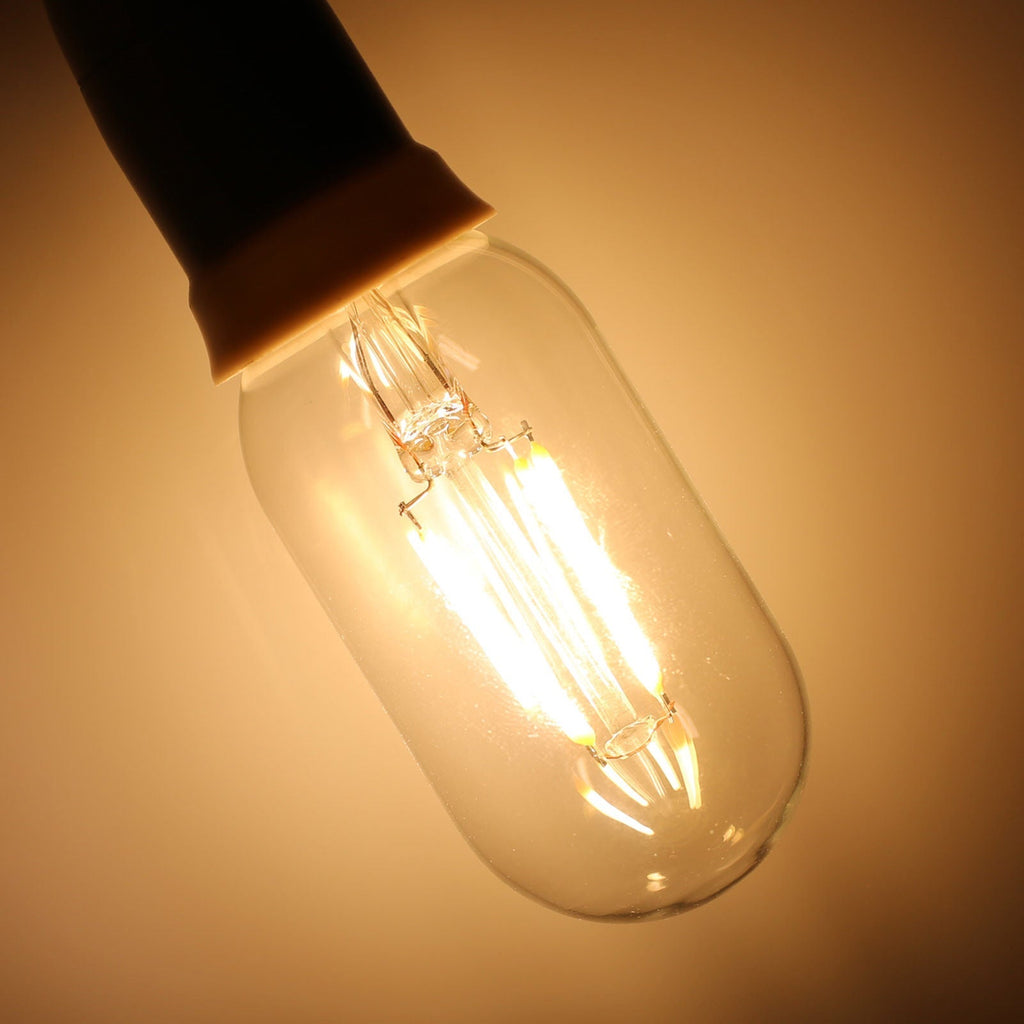 3-Pack Dimmable 4W T45 E27 LED Vintage Filament Light Bulbs, Amber Glow