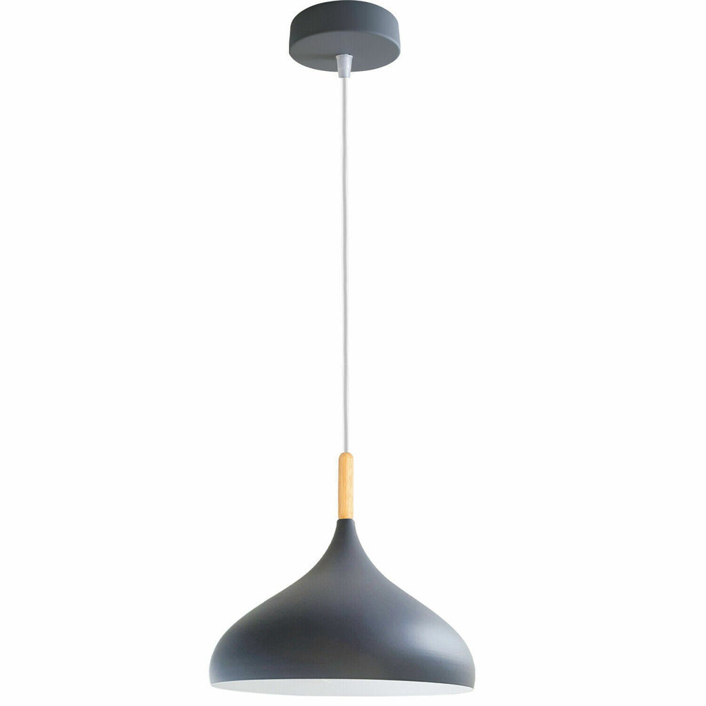 Modern Industrial Metal Dome Ceiling Pendant Light with Colorful Shade