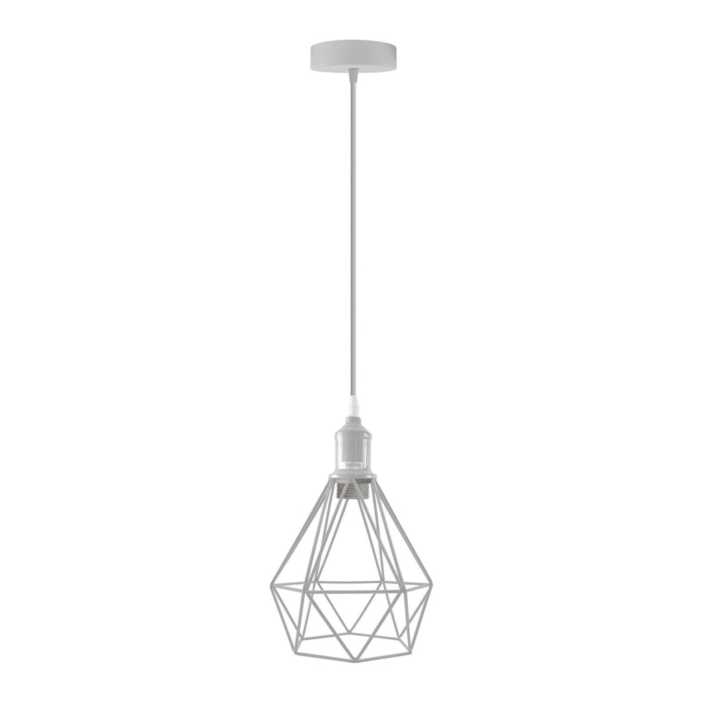Industrial Metal Cage Pendant Light, Vintage Style Hanging Ceiling Lamp Shade