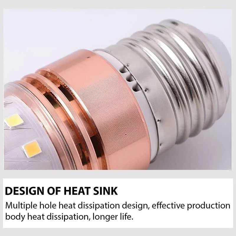 12W Flicker Free E27 LED Corn Bulb Three Color Light