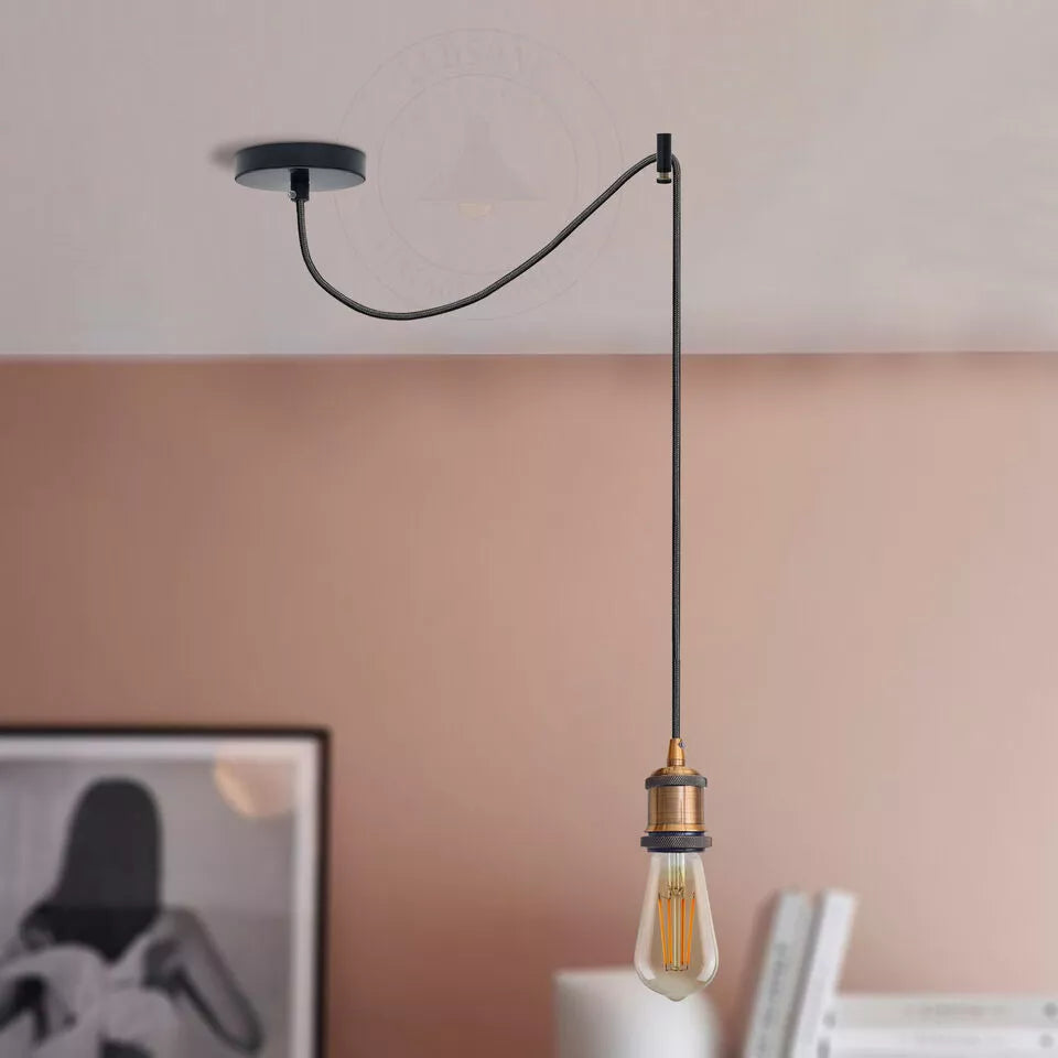 Vintage Industrial Spider Pendant Light Kit | 2m Cable ~6179