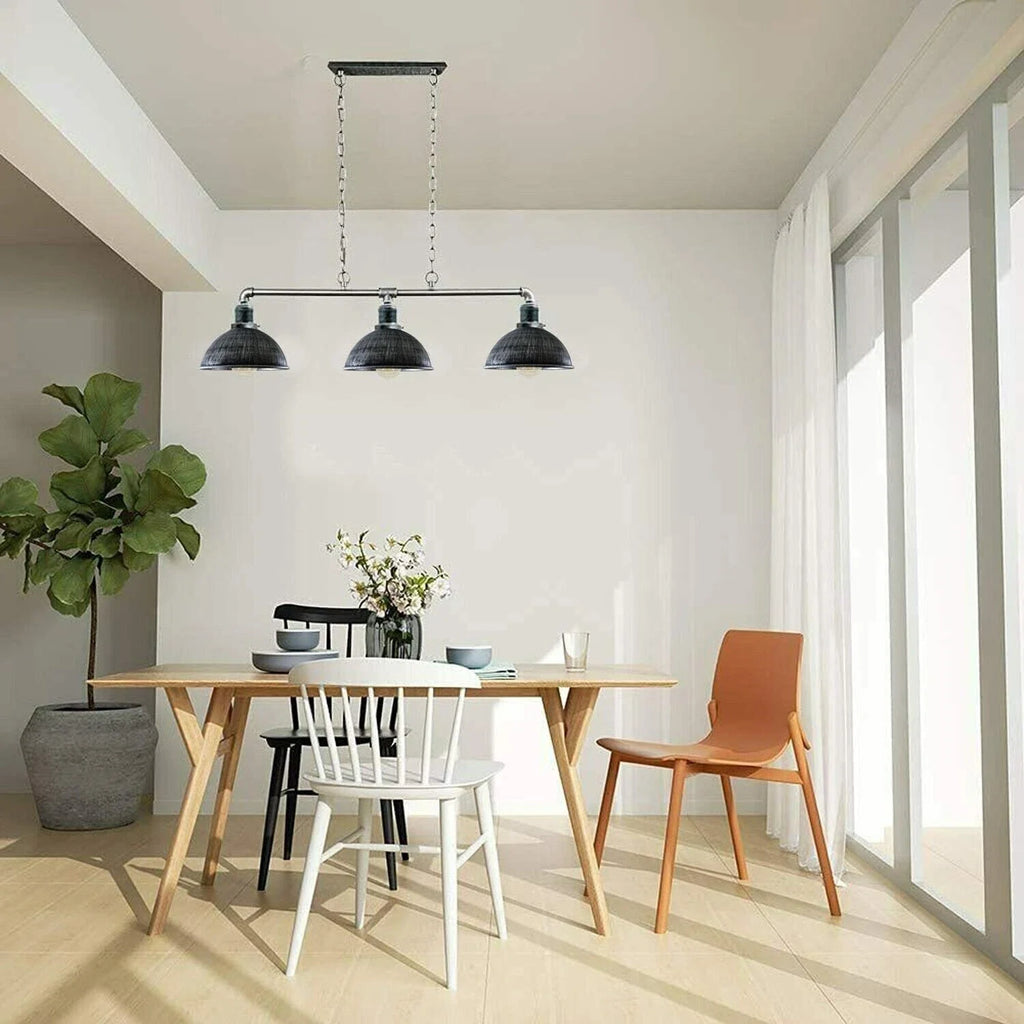 Vintage 3 Way Pendant Ceiling Light Hanging Over dinning Table Lamp ~3800