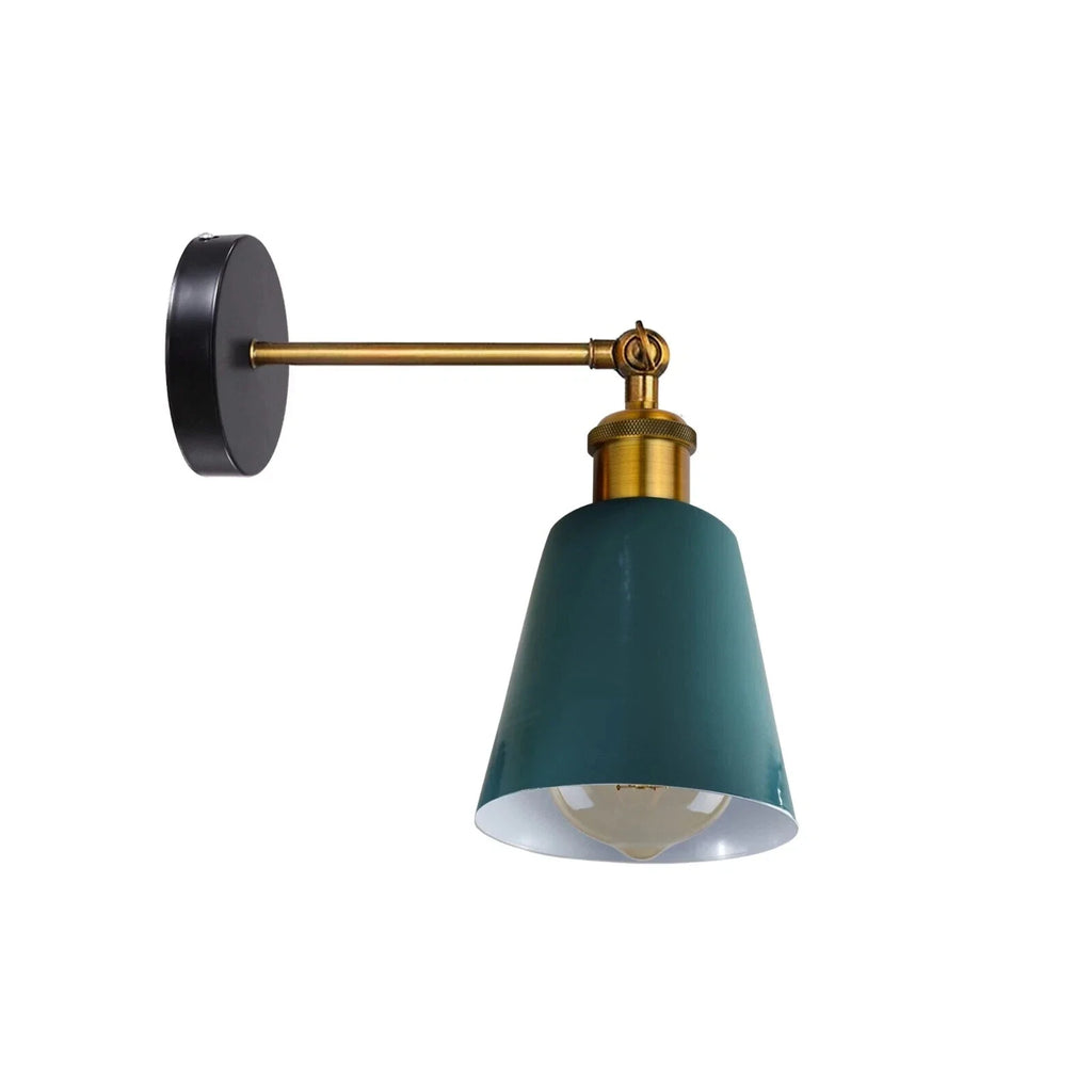 Industrial Metal Wall Lamp E27 Fixture - Rustic Vintage Adjustable Lighting
