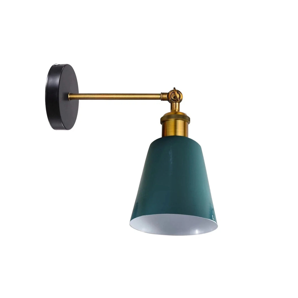 Industrial Metal Wall Lamp E27 Fixture - Rustic Vintage Adjustable Lighting