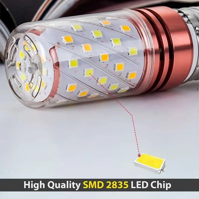 Energy-Efficient B22 Bayonet 12W LED Corn Bulb, High Power, 3-Color Light