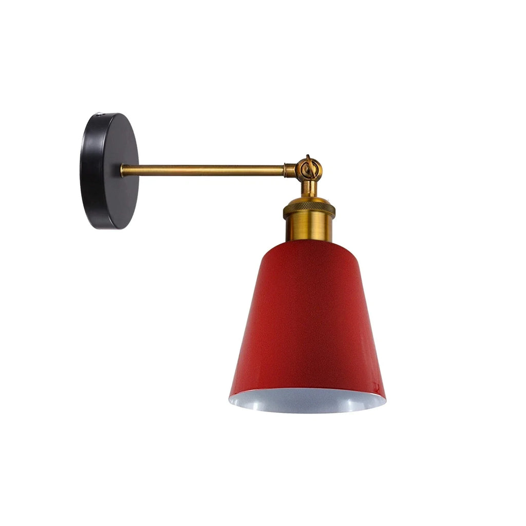 Industrial Metal Wall Lamp E27 Fixture - Rustic Vintage Adjustable Lighting