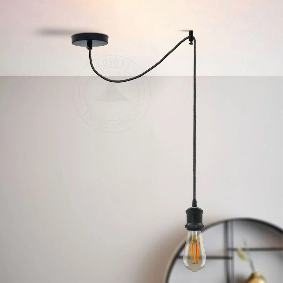 Vintage Industrial Ceiling Spider Chandelier Pendant Light Kit with Long Cable