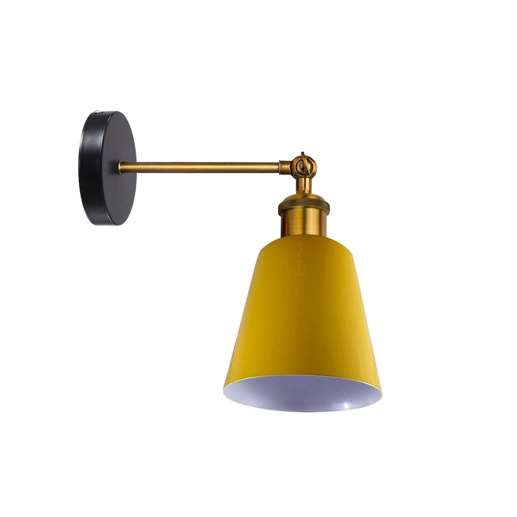 Industrial Metal Wall Lamp E27 Fixture - Rustic Vintage Adjustable Lighting
