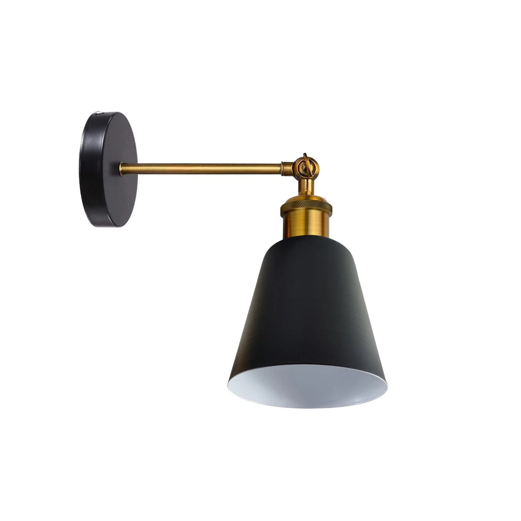Industrial Metal Wall Lamp E27 Fixture - Rustic Vintage Adjustable Lighting