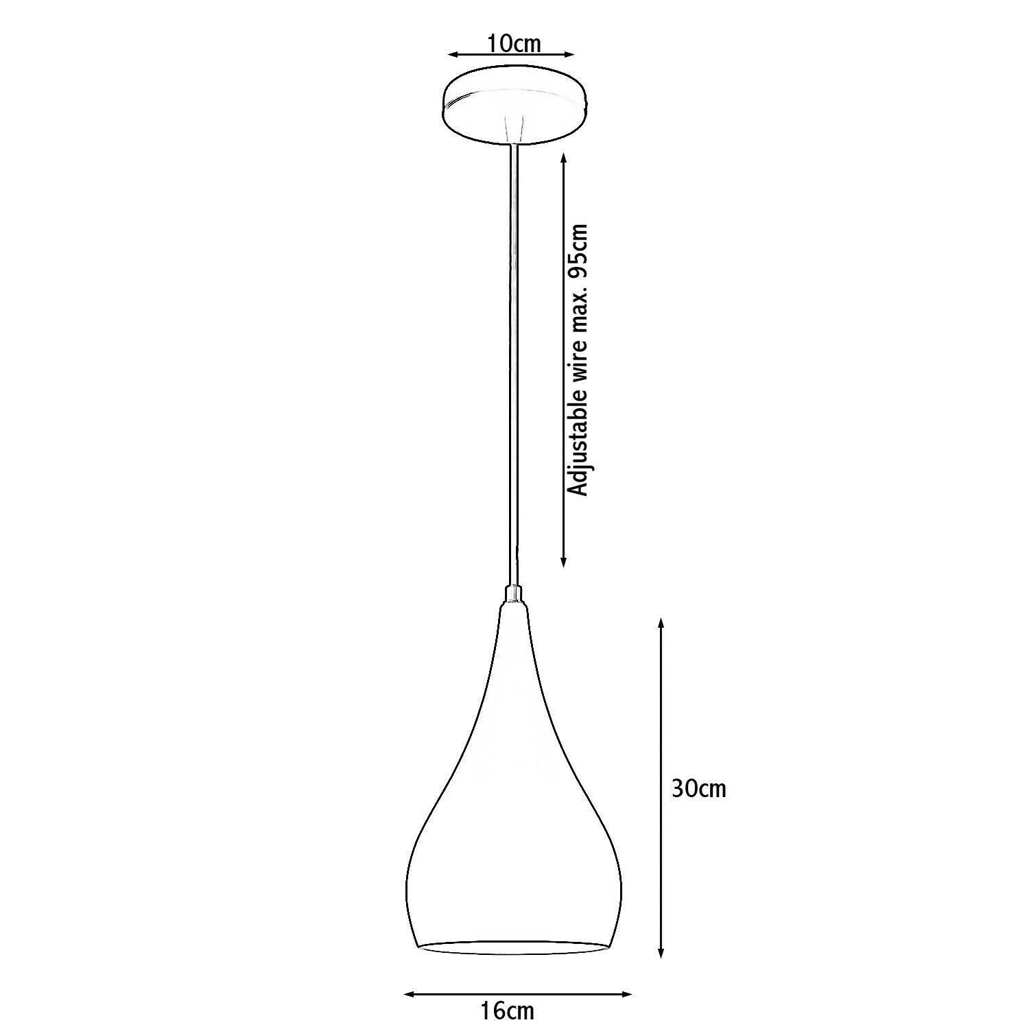 Vintage Retro Pendant Light – E27 Socket, Indoor Lighting ~5966