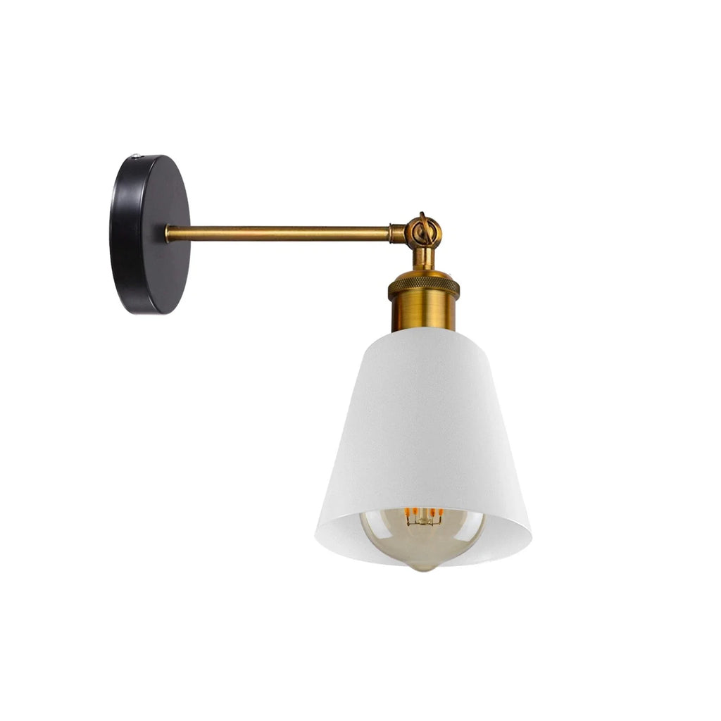 Industrial Metal Wall Lamp E27 Fixture - Rustic Vintage Adjustable Lighting