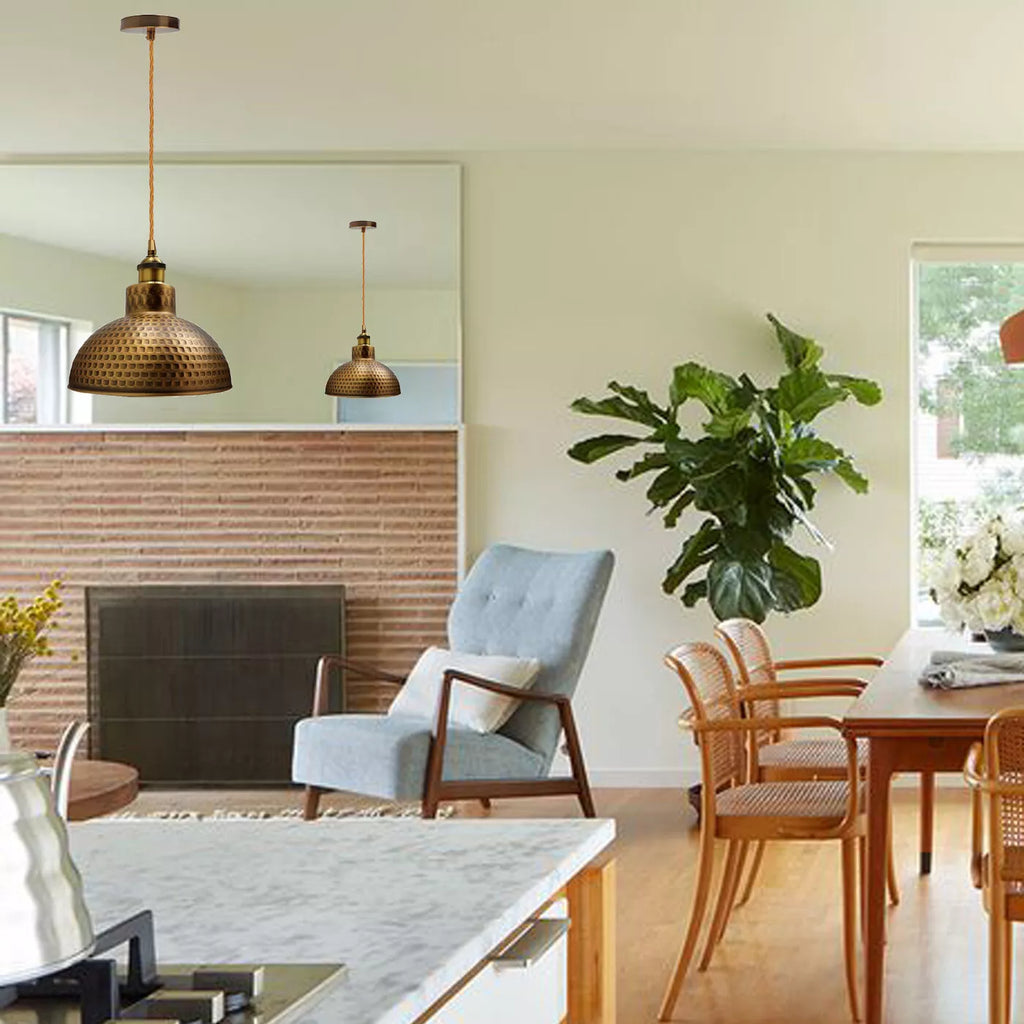 Metal Pendent Ceiling Light Shade Vintage Retro Hanging Pendant Light~3441