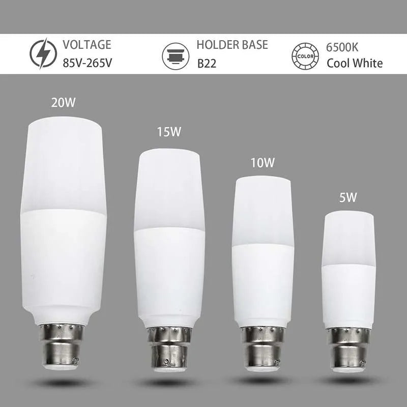 T7 B22 Bayonet LED Stick Bulb Bright White Frosted Energy Saving Light