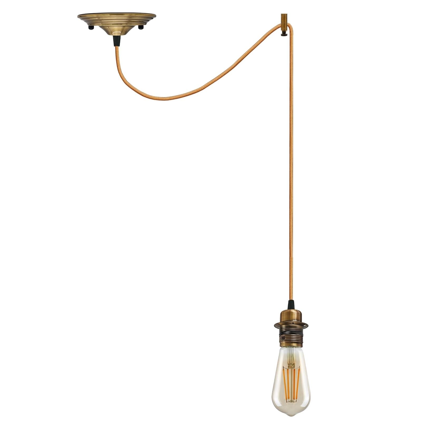 Industrial Hemp Rope E27 Modern Ceiling Pendant Light Fixture Vintage Style