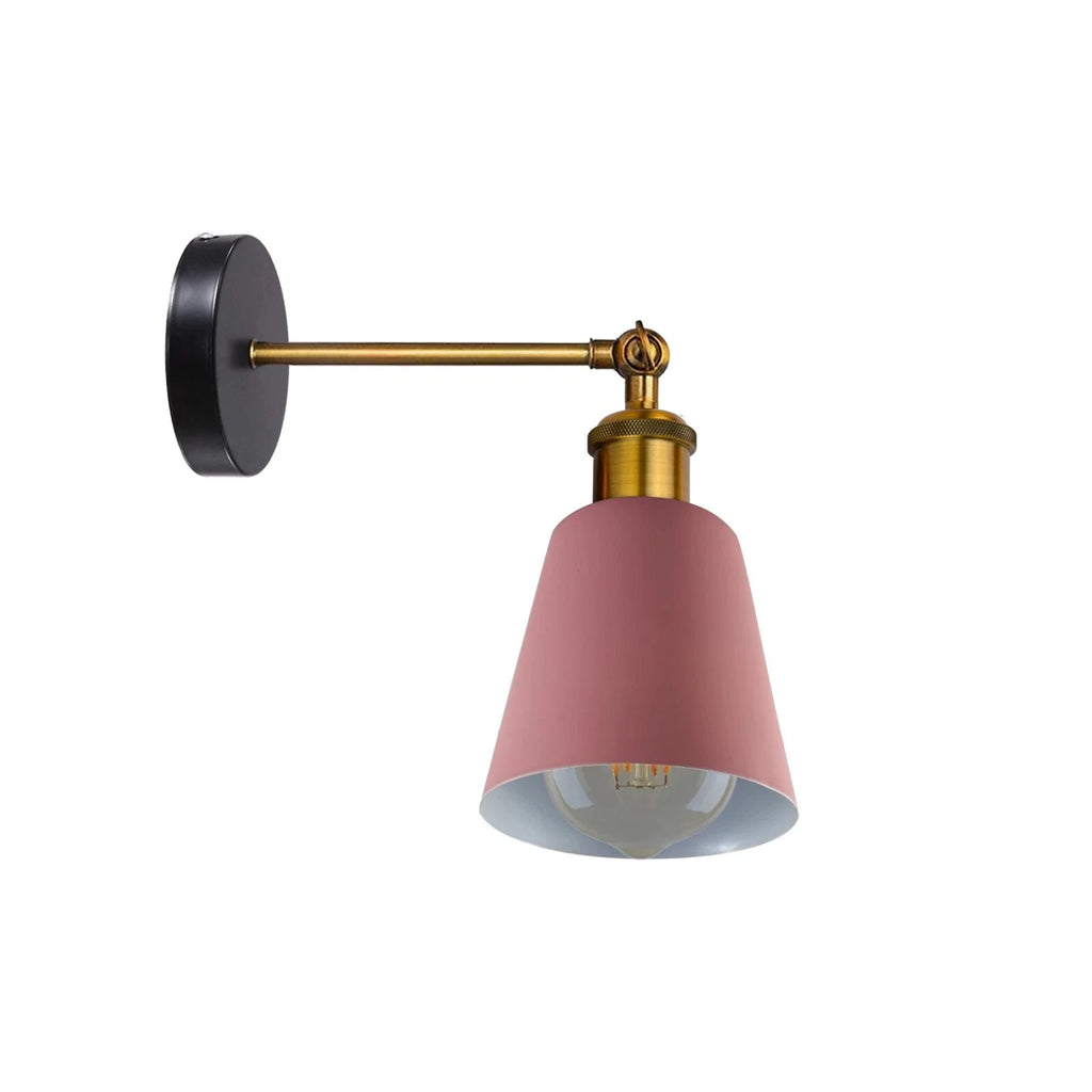 Industrial Metal Wall Lamp E27 Fixture - Rustic Vintage Adjustable Lighting