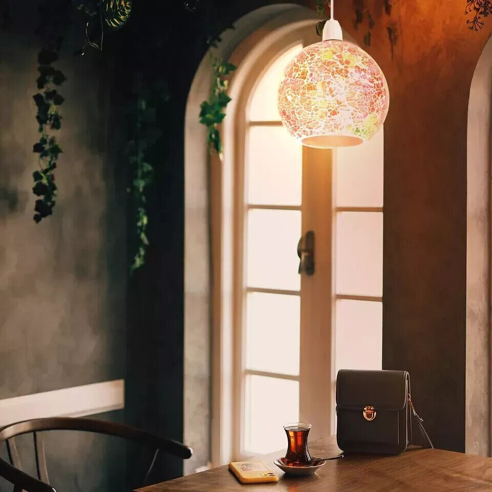 Easy Fit Pendant Modern Glass Globe Lampshade ~6098