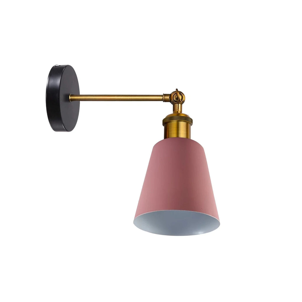 Industrial Metal Wall Lamp E27 Fixture - Rustic Vintage Adjustable Lighting