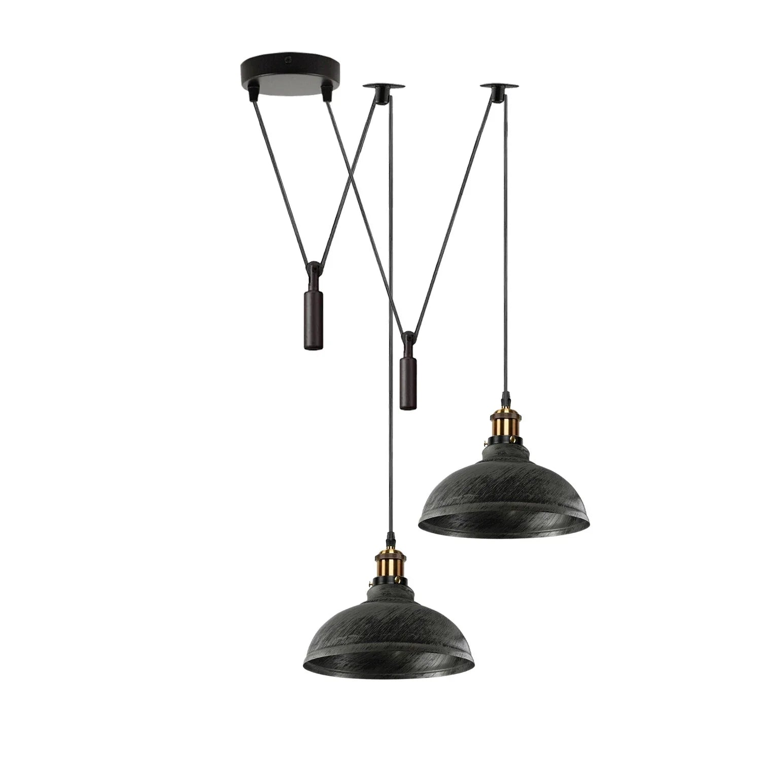 2 Head Ceiling Pendant Spider Light, 29cm Metal ~6147