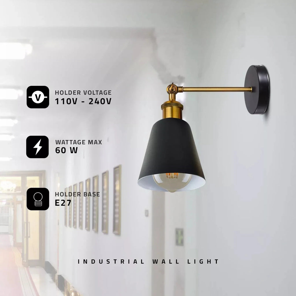 Industrial  Metal Wall Mounted Wall lamp Fitting E27 Wall Lighting Fixture ~6212