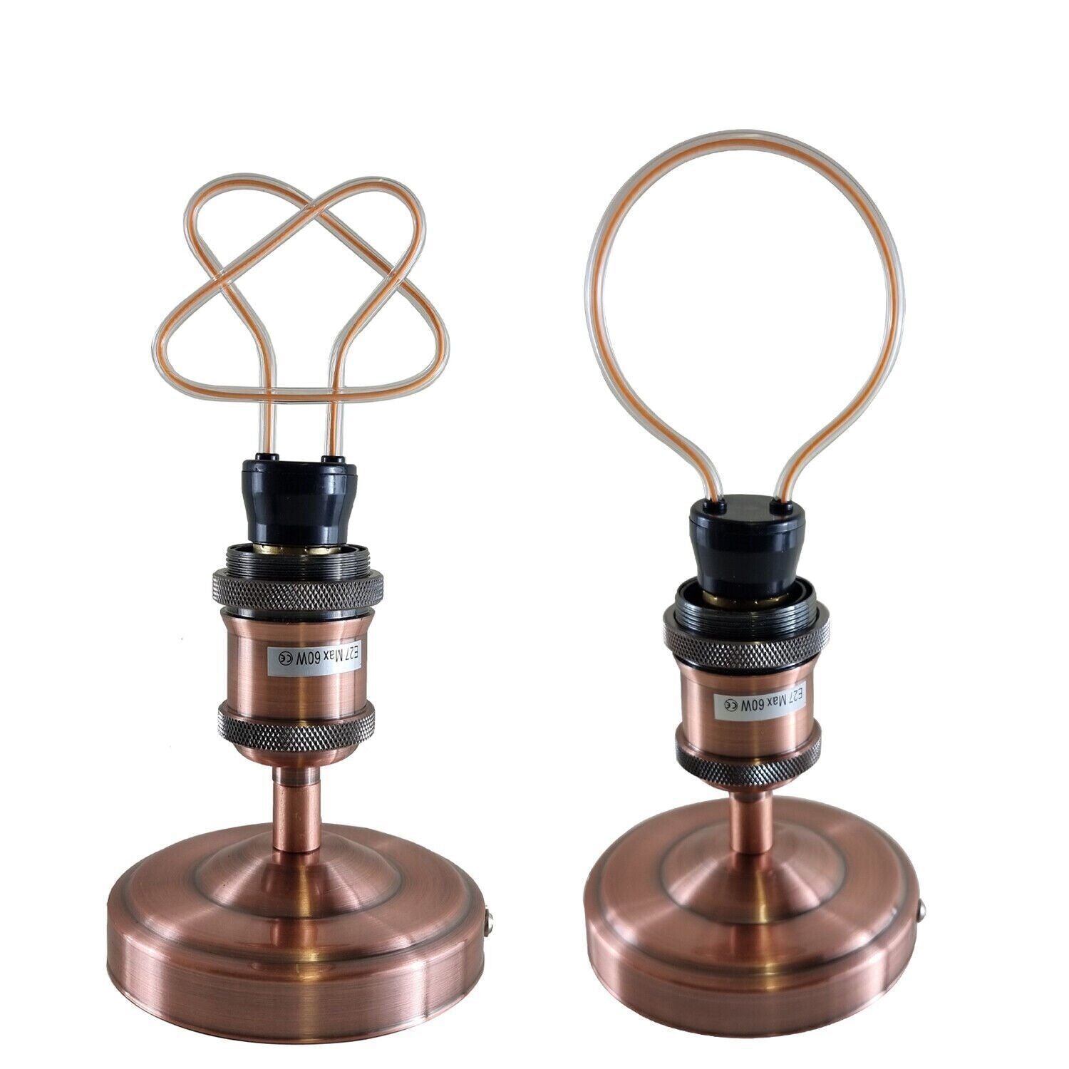 Industrial Flush Mount LED Ceiling Light Fixture, Modern Copper & Brass Finish