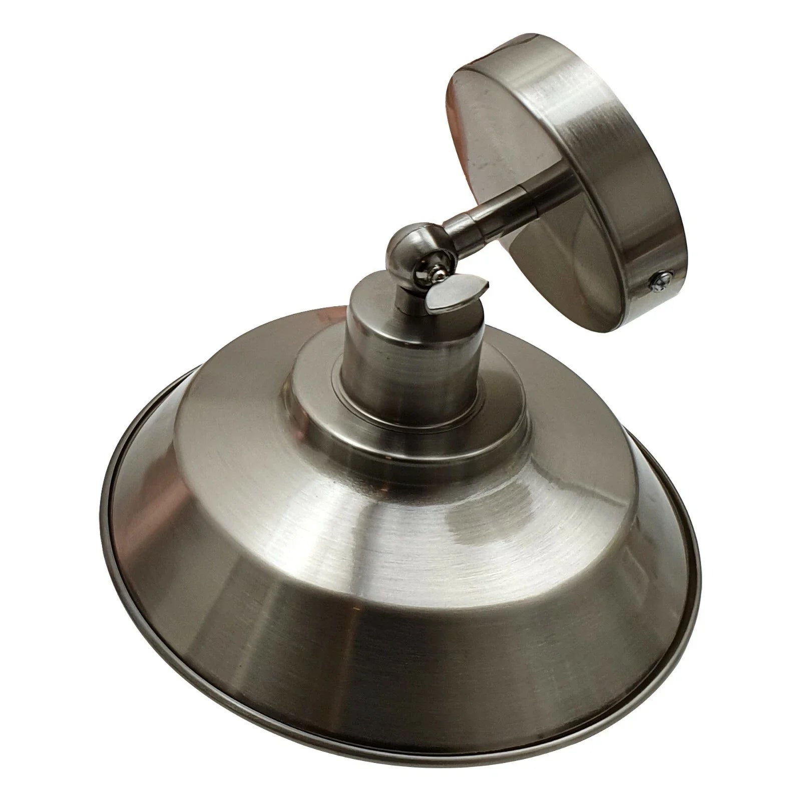 Industrial Flush Mount Ceiling Light | Satin Nickel Curvy Kitchen~6271