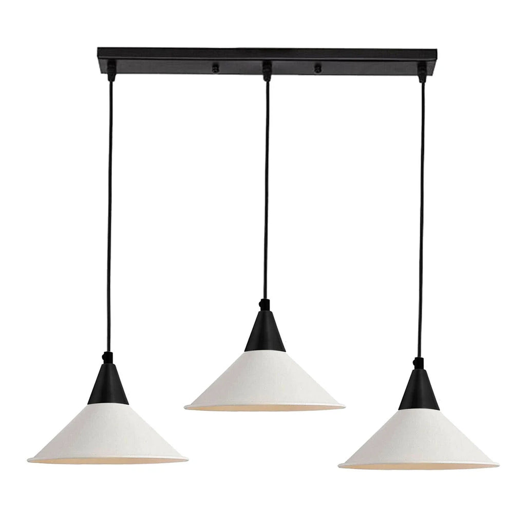 Modern 3-Head Multi-Color Ceiling Pendant Light Fixture with Adjustable Dome Shades