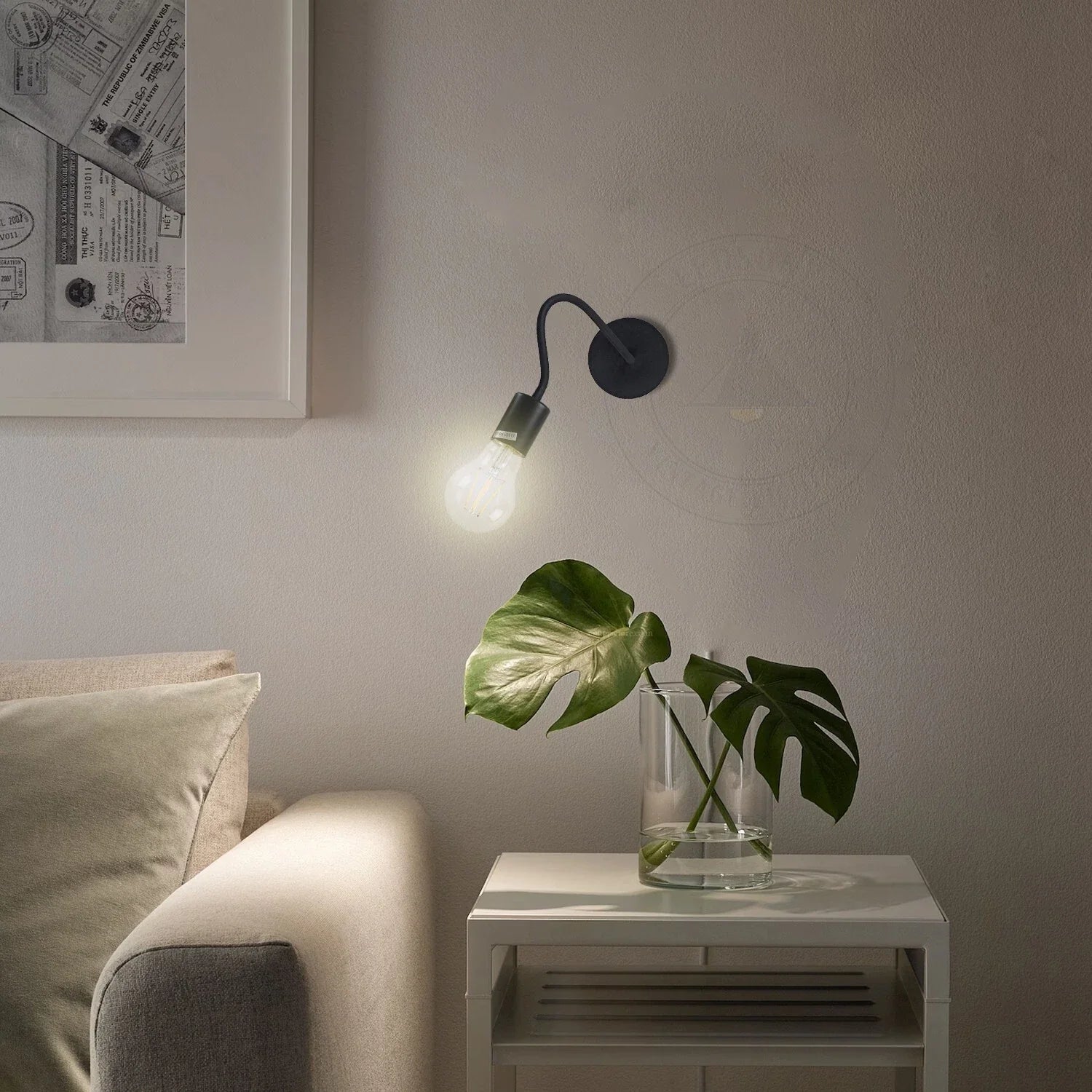 2 pack Vintage Flexible Ceiling Light in  Black and White~6208