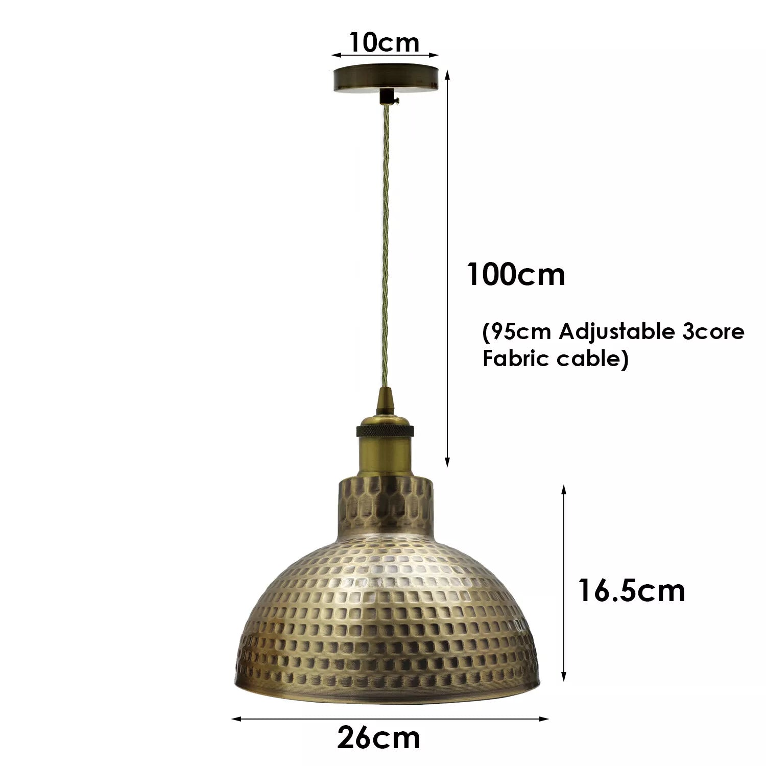 Metal Pendent Ceiling Light Shade Vintage Retro Hanging Pendant Light~3441