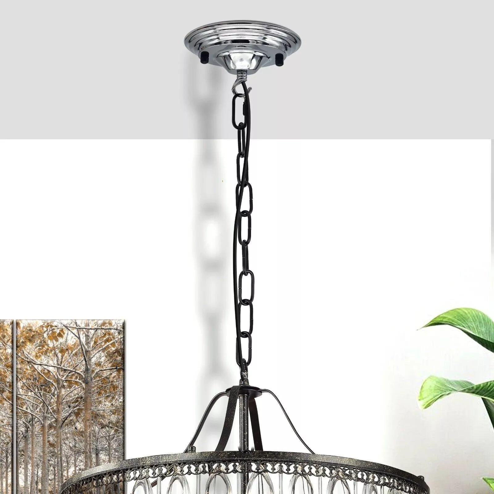 140mm Ceiling Rose Hook Plate Light Fitting Chandelier ~ 6011