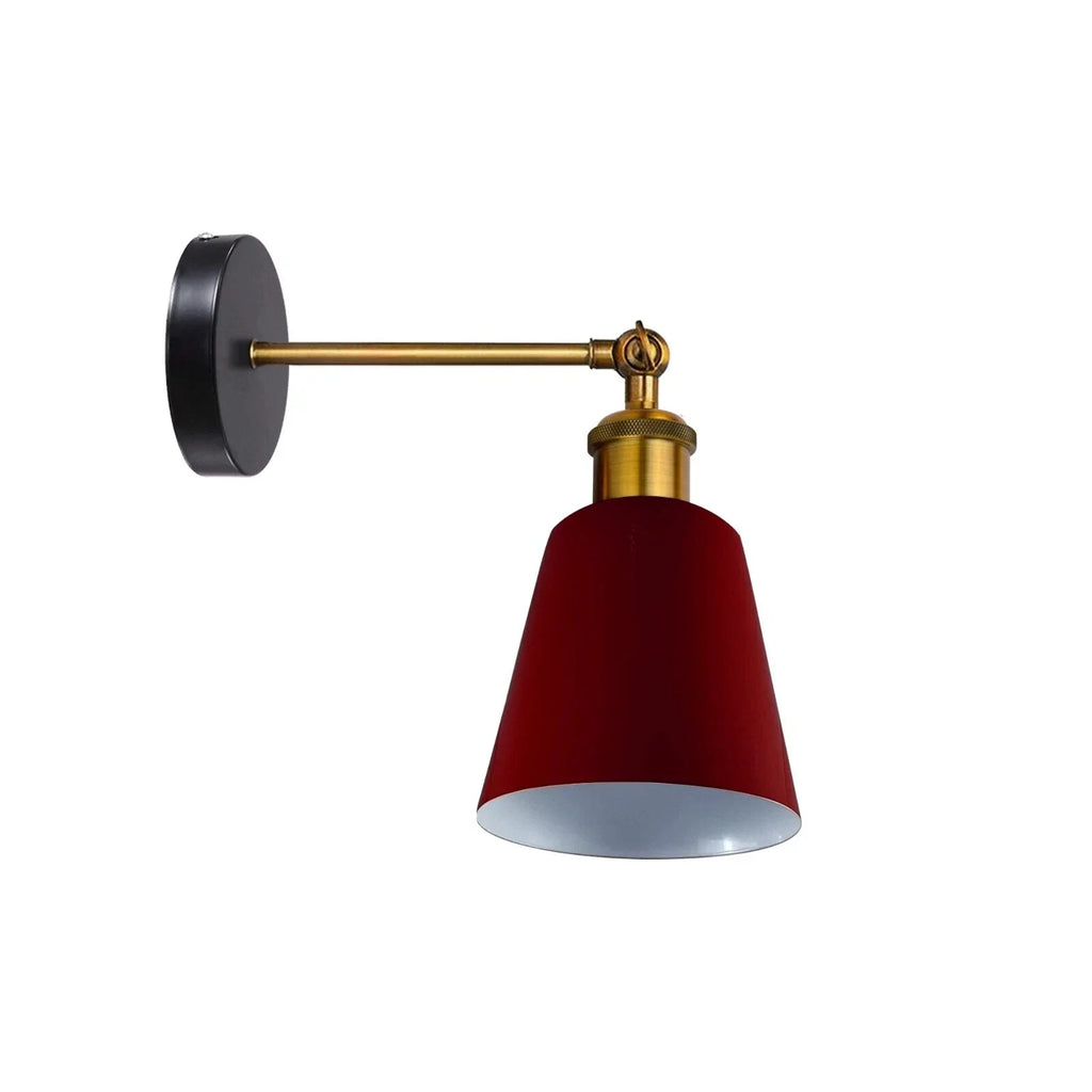 Industrial Metal Wall Lamp E27 Fixture - Rustic Vintage Adjustable Lighting