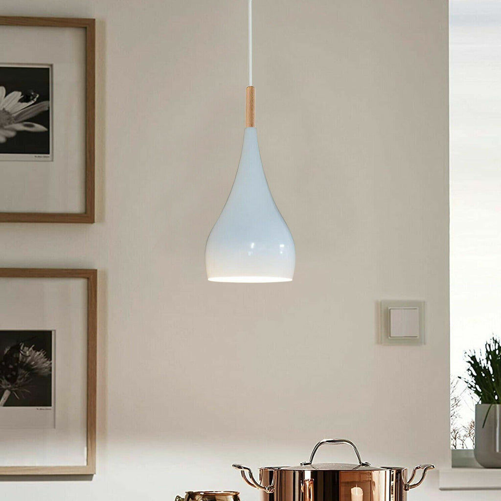 Colorful Modern Single Metal Pendant Light for Kitchen Island Illumination