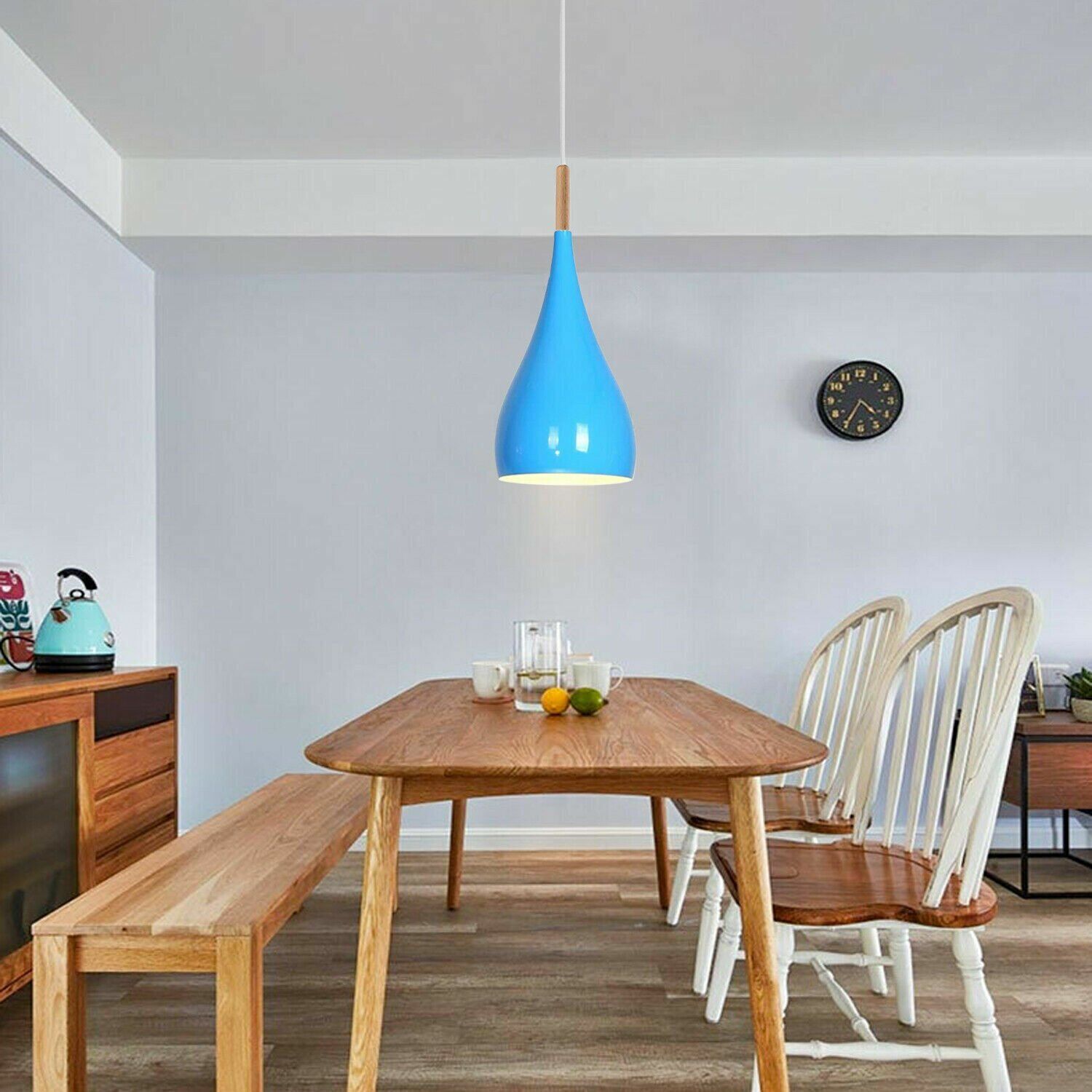 Colorful Modern Single Metal Pendant Light for Kitchen Island Illumination