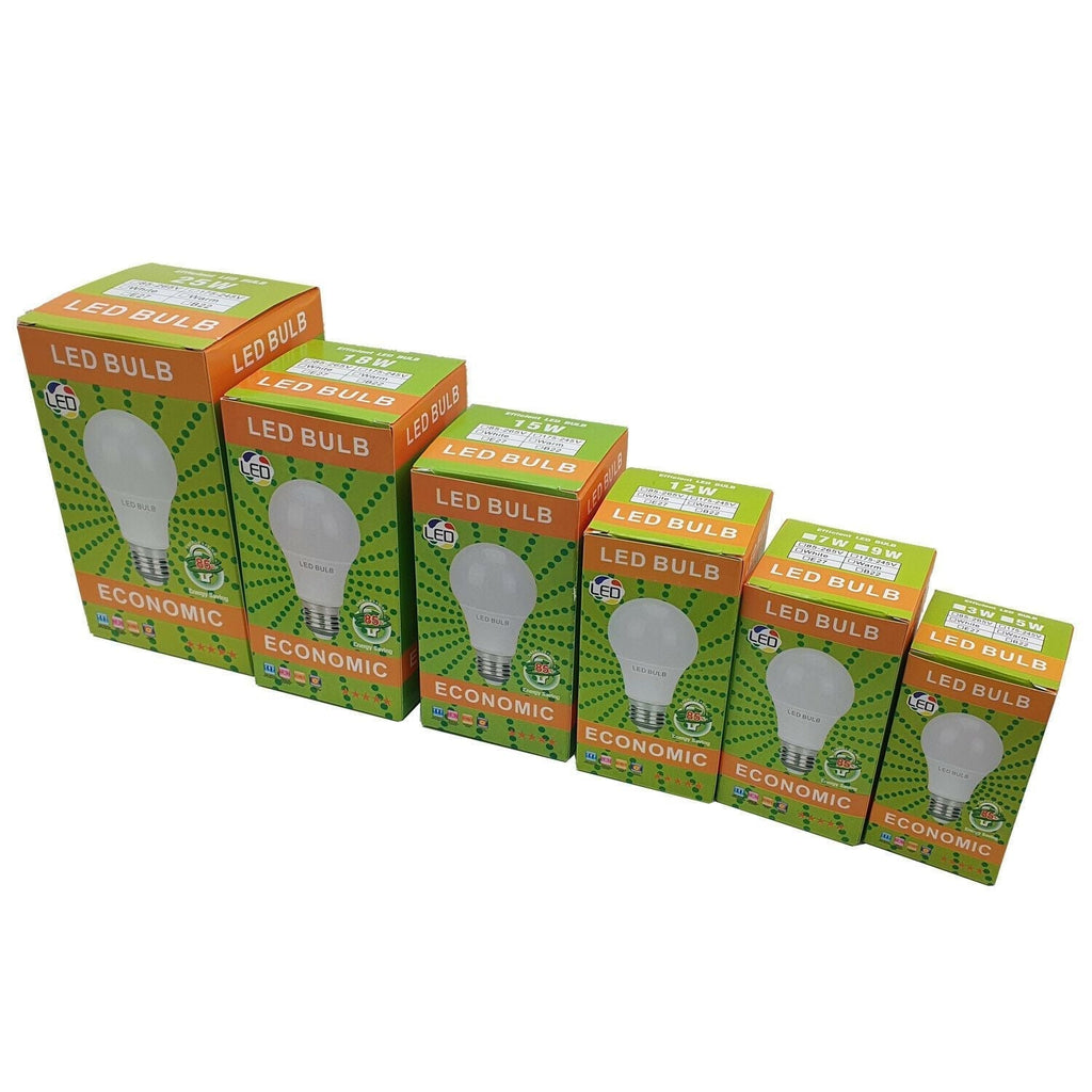 Energy-Saving A60 E27 25W LED Bulb, 6000K Daylight White GLS