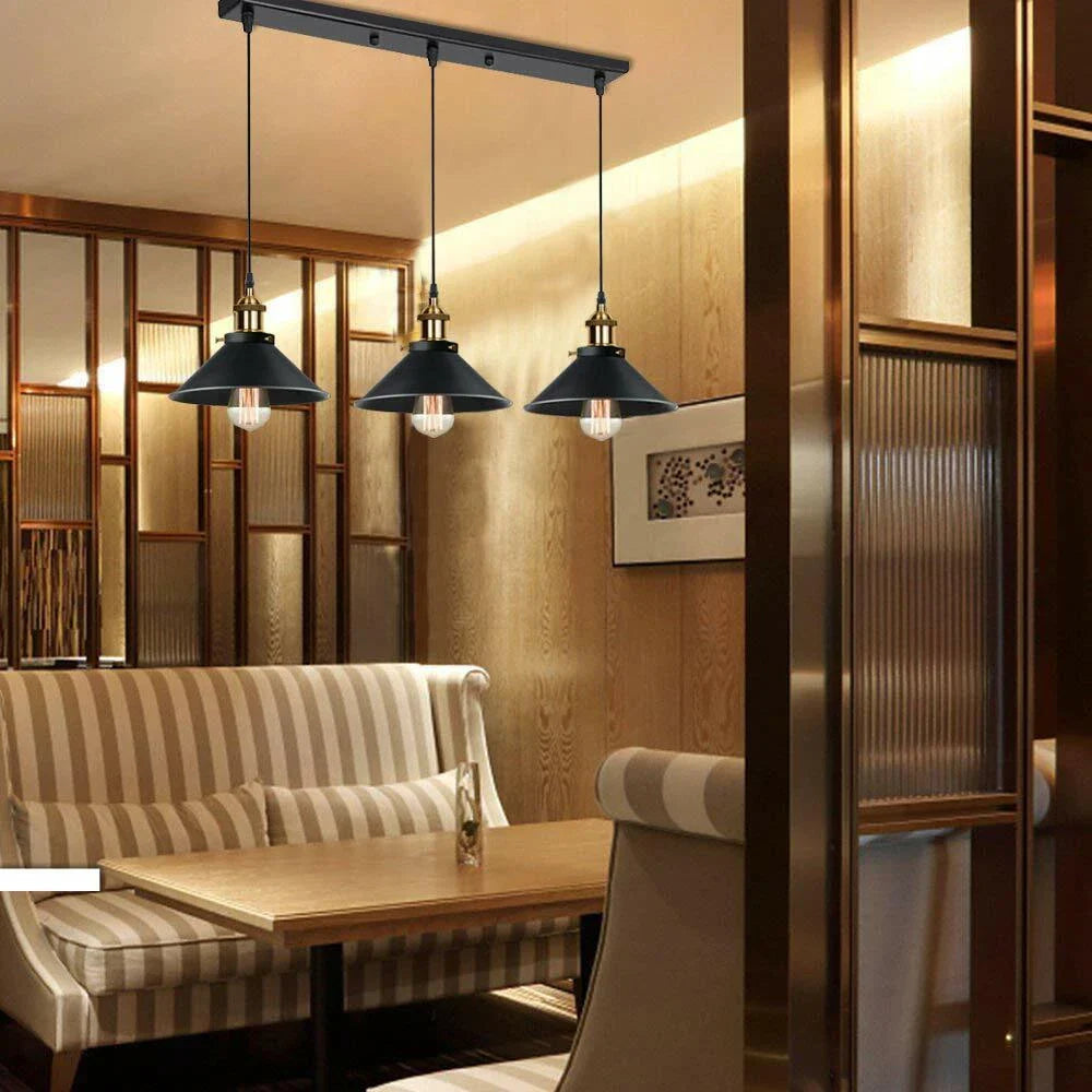 Modern Adjustable 3-Way Rectangle Ceiling Pendant Light Fixture - Metal Finish