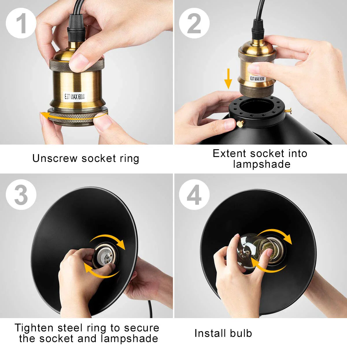 Modern Adjustable 3-Way Rectangle Ceiling Pendant Light Fixture - Metal Finish