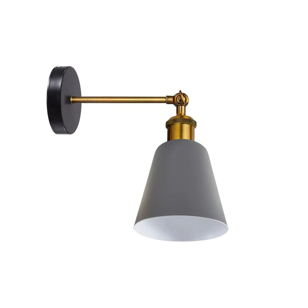 Industrial Metal Wall Lamp E27 Fixture - Rustic Vintage Adjustable Lighting