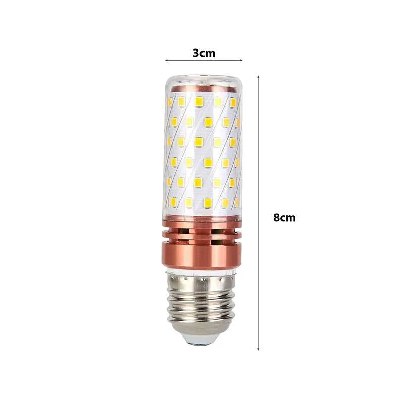 Dynamic 12W LED Corn Bulb E27 Base, 3-Color Changing Indoor Lighting