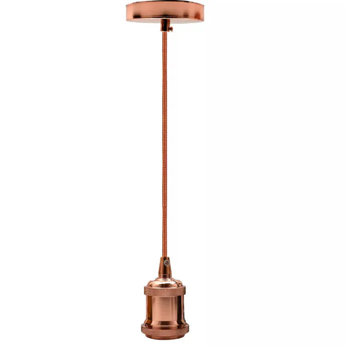 2 Meter Fabric Flex Twisted Cable E27 Pendant Light Fixture Set
