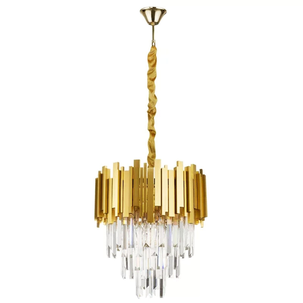 Luxury Modern Gold Crystal Chandelier for Living Room Dining Bedroom Lighting