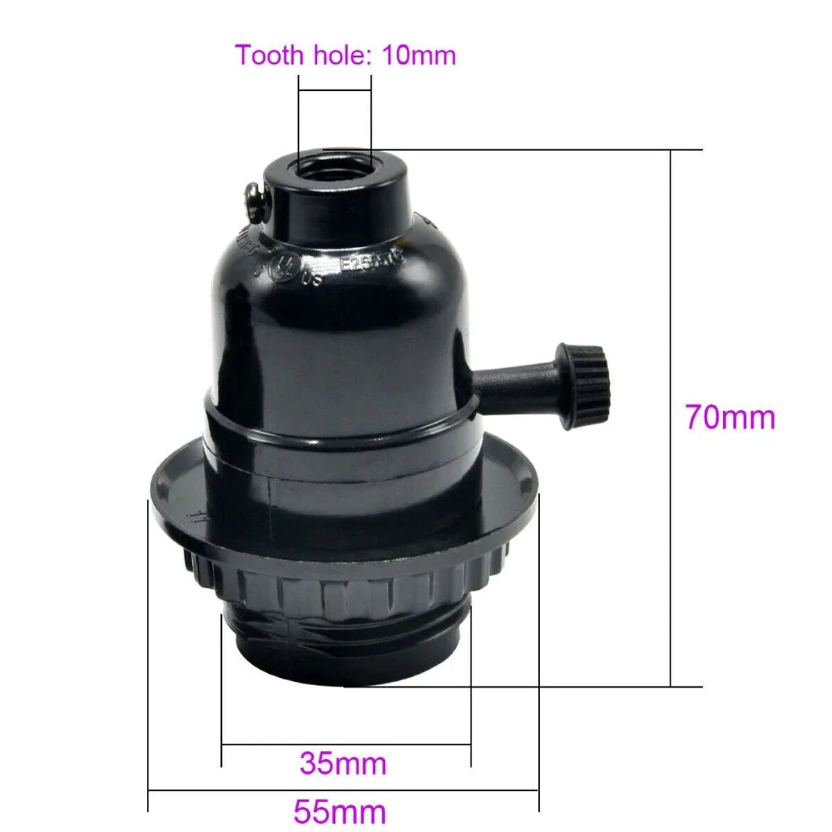 E27 Vintage Edison Screw Pendant Lamp Holder Socket for Retro Bulbs