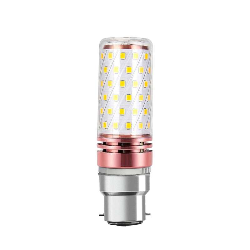Energy-Efficient B22 Bayonet 12W LED Corn Bulb, High Power, 3-Color Light