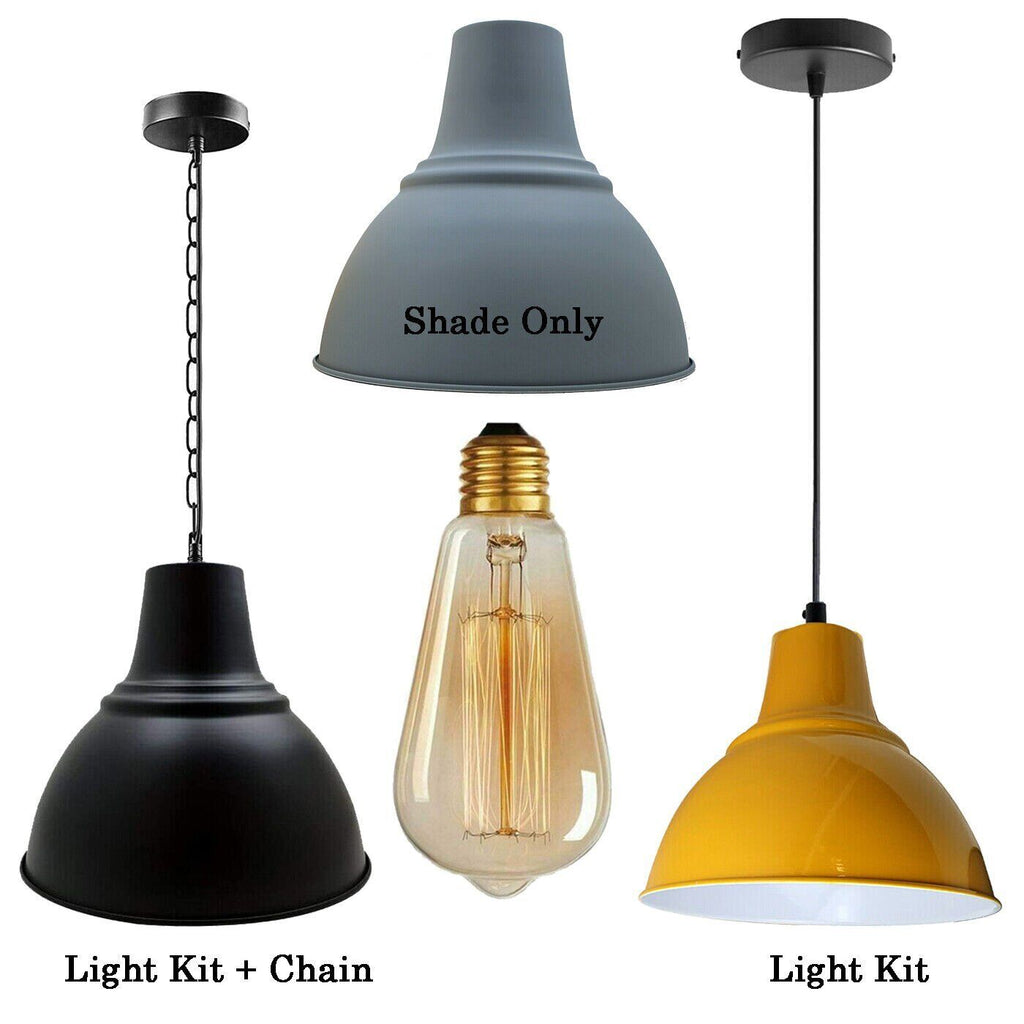 Industrial Retro Metal Barn Pendant Light Fixture for Kitchen Dining Room