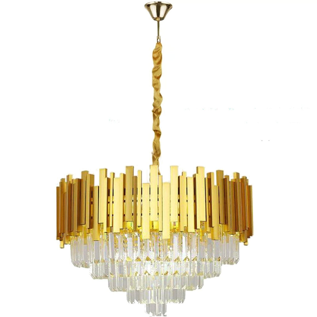 Luxury Modern Gold Crystal Chandelier for Living Room Dining Bedroom Lighting