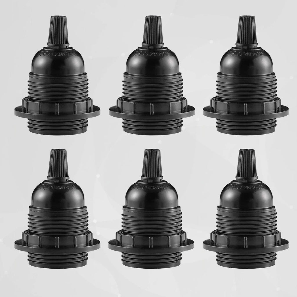Black Bakelite E27 Vintage Industrial Lamp Bulb Holder Retro Fitting