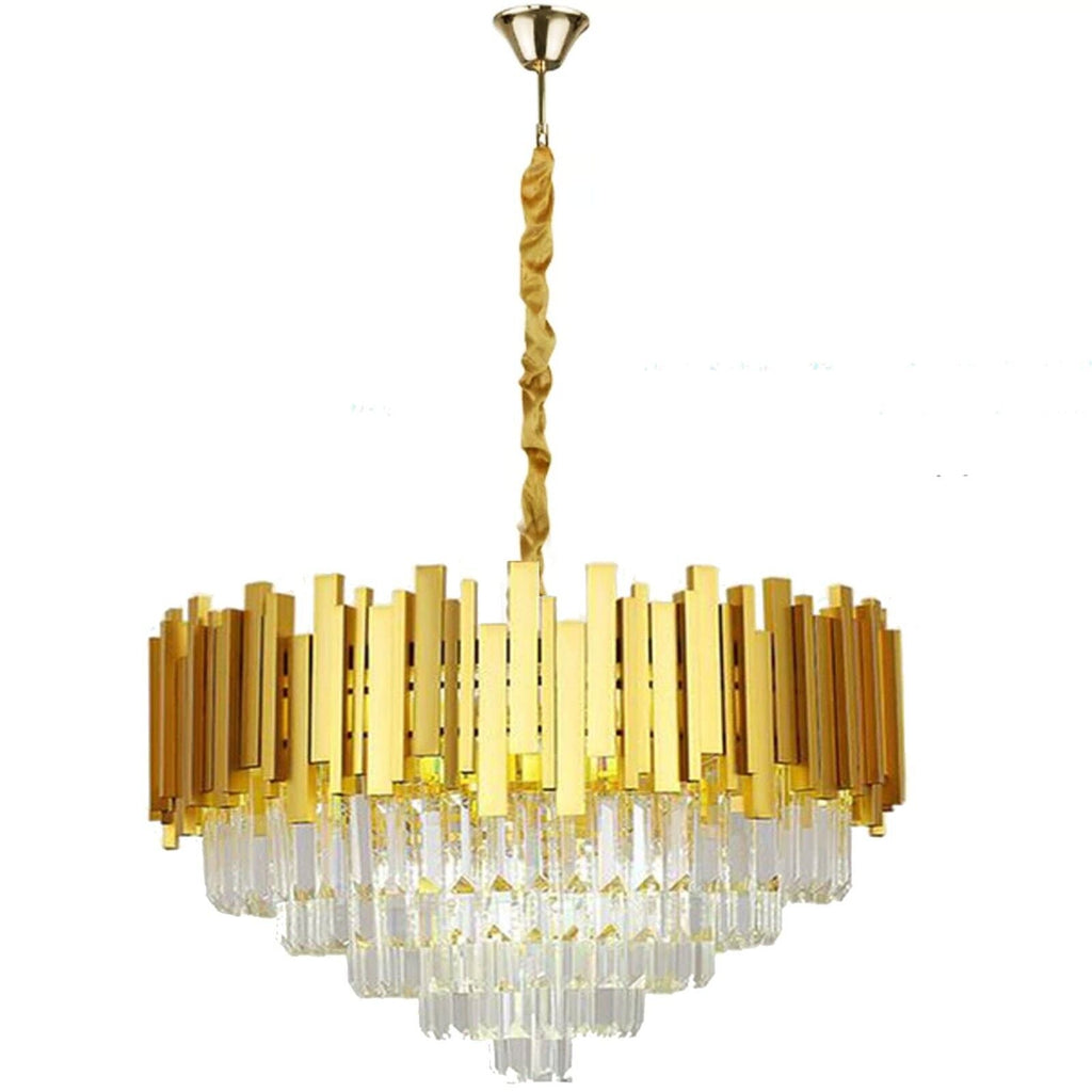 Luxury Modern Gold Crystal Chandelier for Living Room Dining Bedroom Lighting