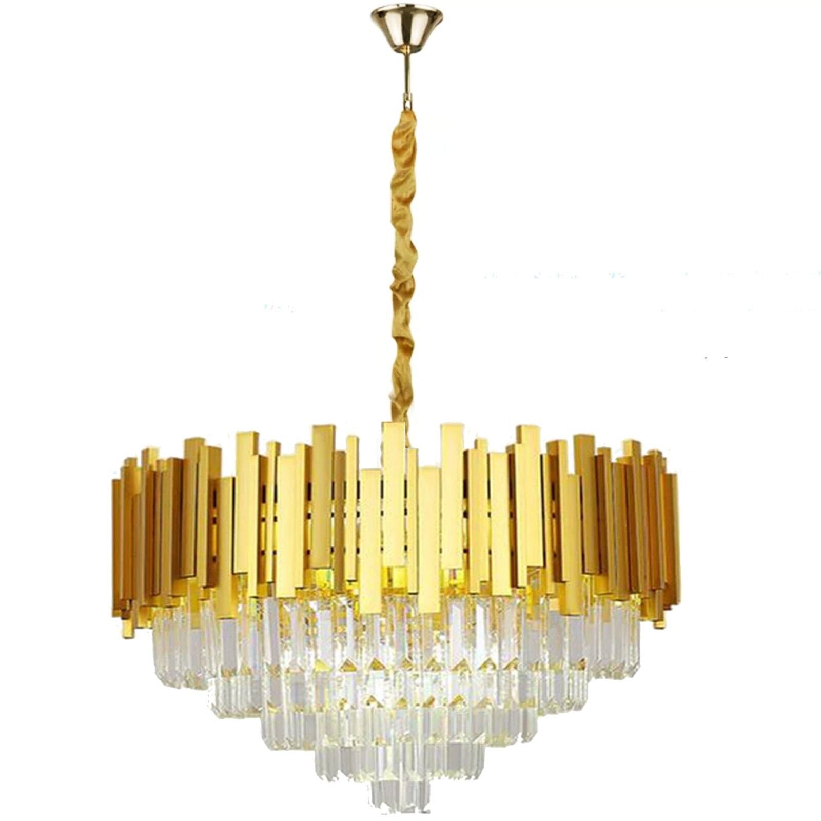 Luxury Modern Gold Crystal Chandelier for Living Room Dining Bedroom Lighting