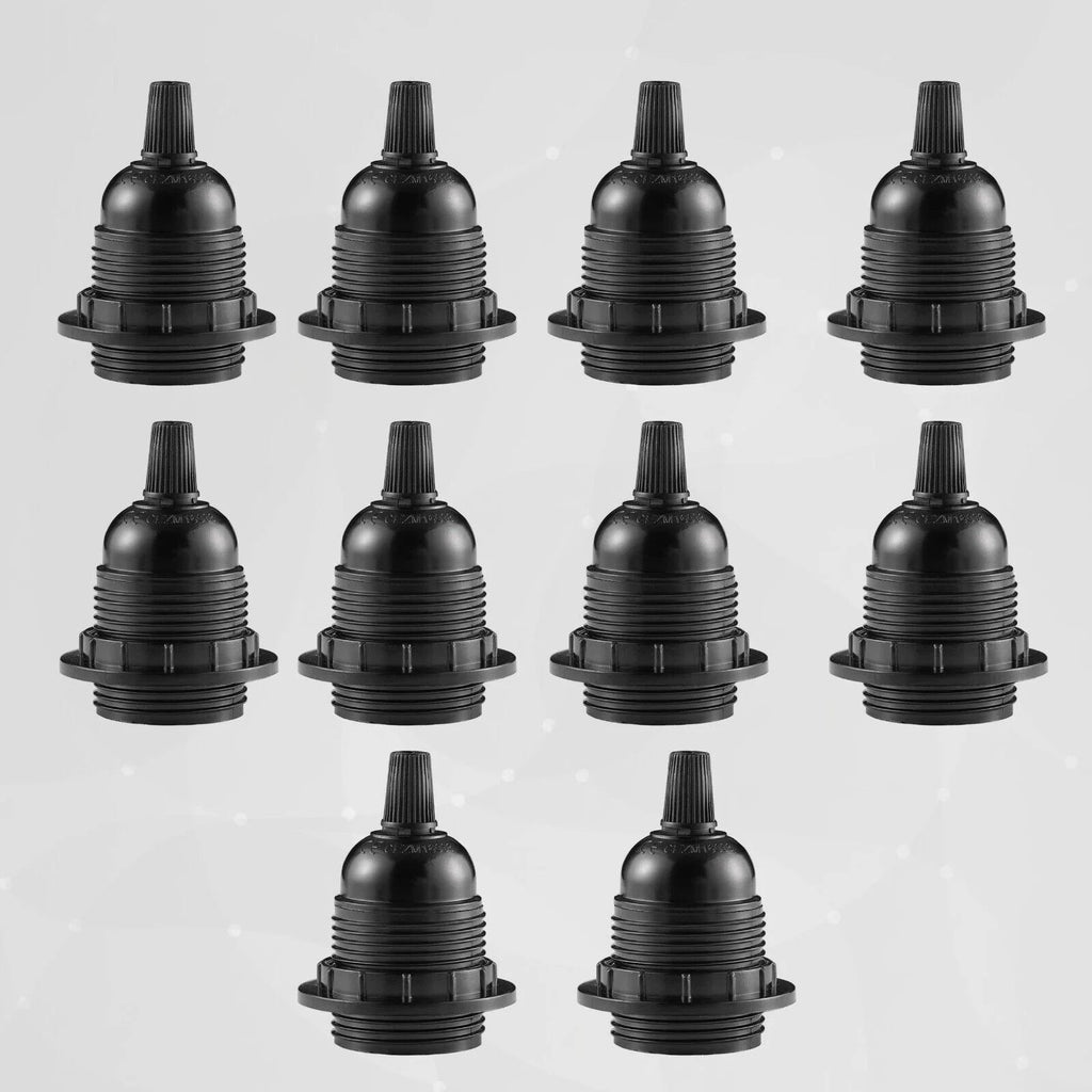 Black Bakelite E27 Vintage Industrial Lamp Bulb Holder Retro Fitting