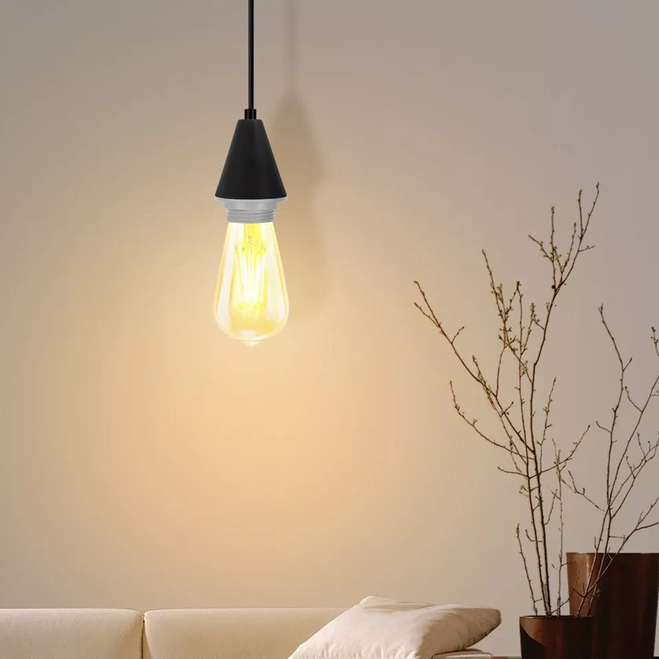 Vintage Adjustable Single Head E27 Pendant Light Ceiling Rose