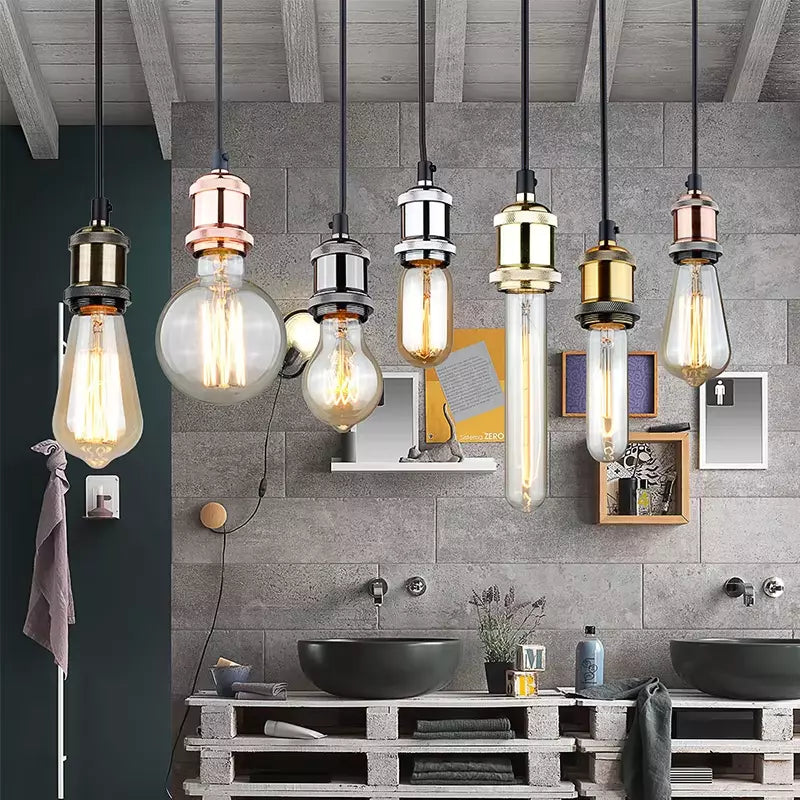 Universal E27 Metal Lamp Holder for Vintage Edison Filament Bulbs Decorative Fixture