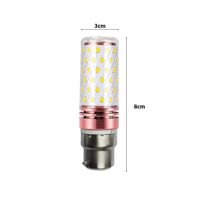 B22 Bayonet 12W LED Corn Bulb with 3 Adjustable Colors